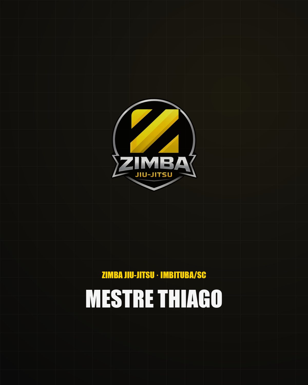 Mestre Thiago Goulart — faixa-preta CBJJ/IBJJF na Zimba Jiu-Jitsu, academia de Brazilian Jiu-Jitsu em Imbituba/SC